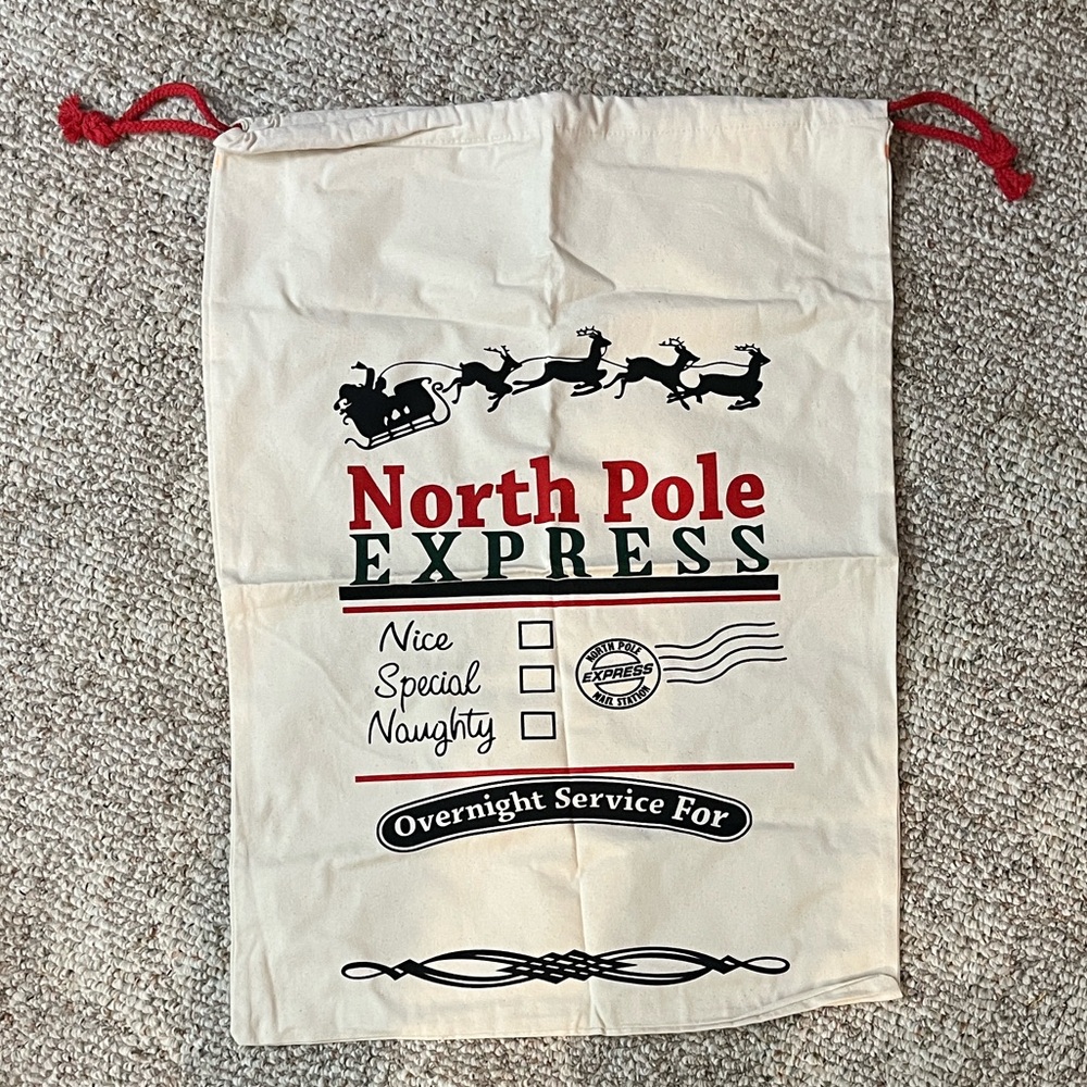 *North Pole Express X-Large Cloth Santa Sack